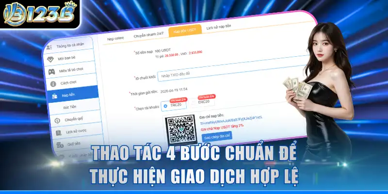 Thao tác 4 bước chuẩn để thực hiện giao dịch hợp lệ